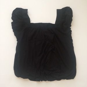 Max Studio Bubbled Square-neck Top